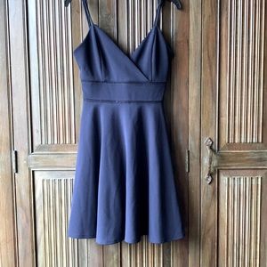 NWT Francesca’s Jun & Ivy Navy Blue Spaghetti Strap Skater Dress - Small